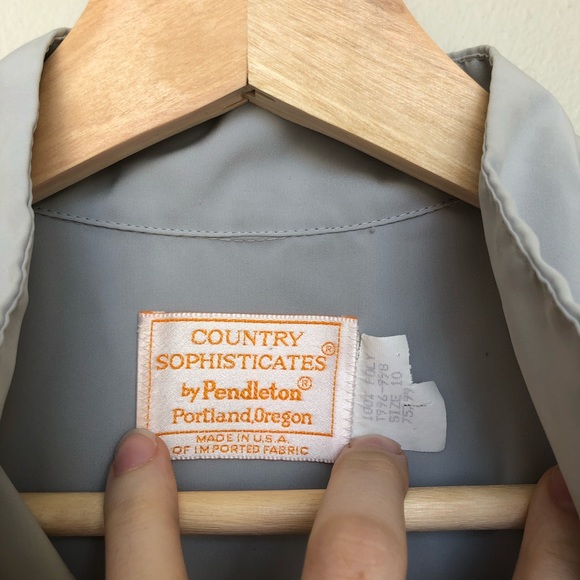 Vintage Pendleton~ sheer button down blouse - Picture 3 of 6